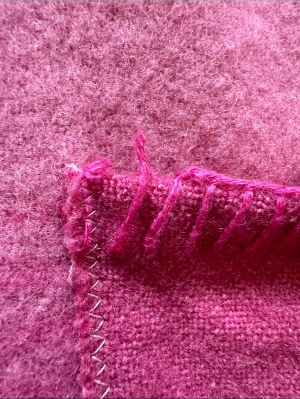 Pink Open Front Wool Jacket - Picture 3 of 7